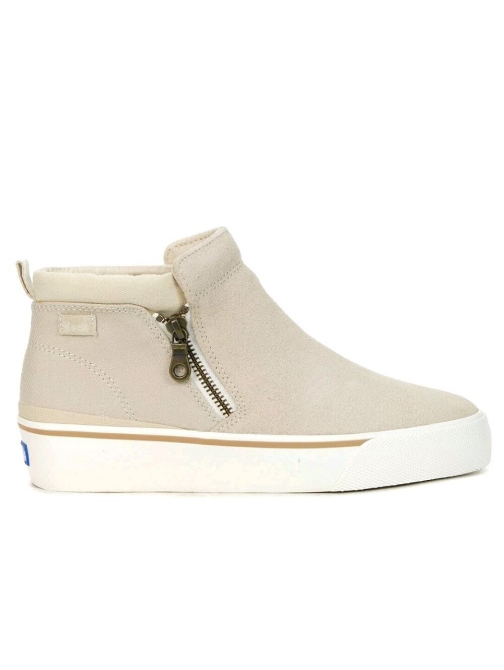 Keds Women's Cooper Latte Suede/Canvas Zip Booties 7.5 - Picture 3 of 13
